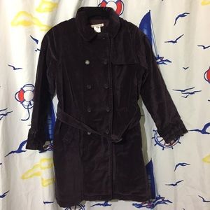 Girl’s Bonpoint Purple Velvet Coat Sz 10